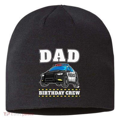 Dad Birthday Crew Police Car Policeman Officer Daddy Papa Sustainable Beanie