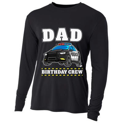 Dad Birthday Crew Police Car Policeman Officer Daddy Papa Cooling Performance Long Sleeve Crew