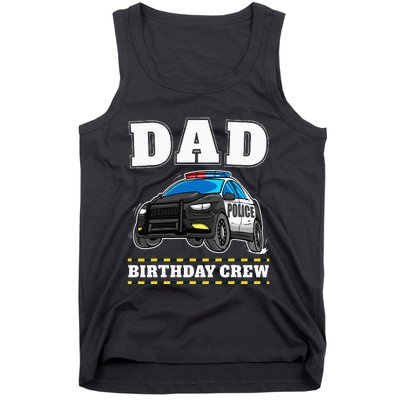 Dad Birthday Crew Police Car Policeman Officer Daddy Papa Tank Top