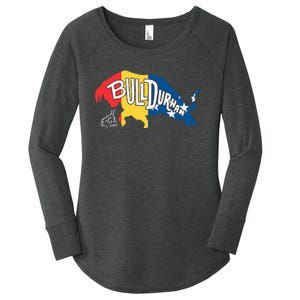 Durham Bull City North Carolina A Bull With Durham Flag Women's Perfect Tri Tunic Long Sleeve Shirt