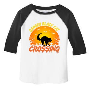 Danger Black Cat Crossing Halloween Costume Cute Gift Toddler Fine Jersey T-Shirt