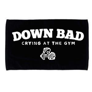 Down Bad Crying At The Gym Microfiber Hand Towel