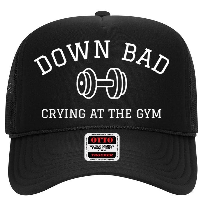 Down Bad Crying At The Gym Ttpd High Crown Mesh Back Trucker Hat