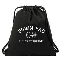 Down Bad Crying At The Gym Ttpd Drawstring Bag