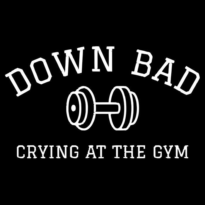Down Bad Crying At The Gym Ttpd Drawstring Bag