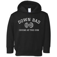 Down Bad Crying At The Gym Ttpd Toddler Hoodie