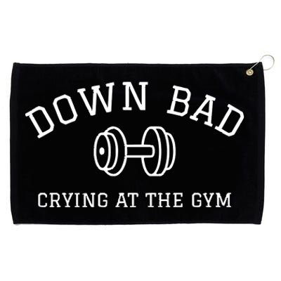 Down Bad Crying At The Gym Ttpd Grommeted Golf Towel