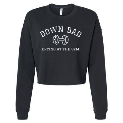 Down Bad Crying At The Gym Ttpd Cropped Pullover Crew