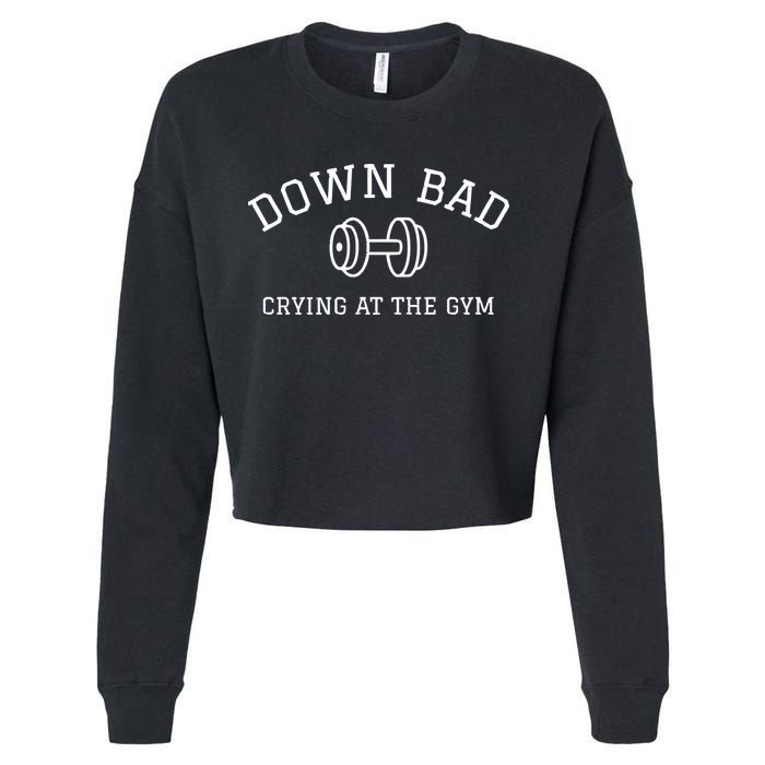 Down Bad Crying At The Gym Ttpd Cropped Pullover Crew