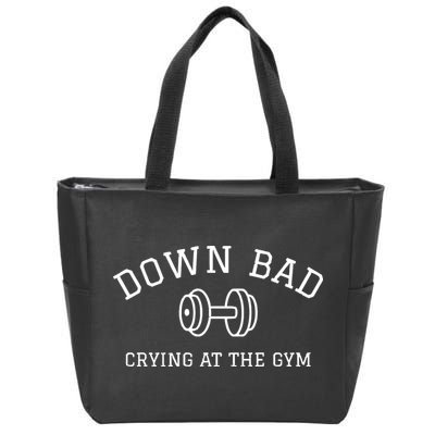 Down Bad Crying At The Gym Ttpd Zip Tote Bag