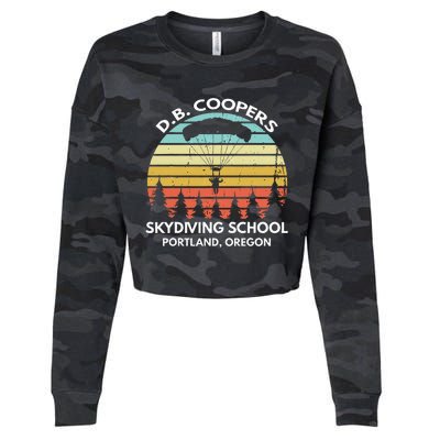 D. B. Coopers Skydiving School Portland Oregon Cropped Pullover Crew