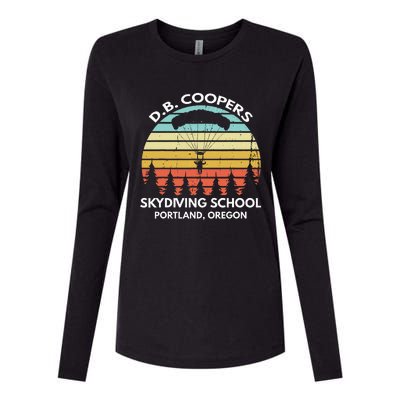 D. B. Coopers Skydiving School Portland Oregon Womens Cotton Relaxed Long Sleeve T-Shirt