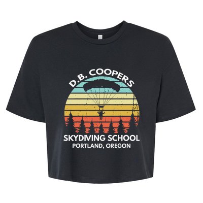 D. B. Coopers Skydiving School Portland Oregon Bella+Canvas Jersey Crop Tee