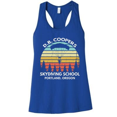 D. B. Coopers Skydiving School Portland Oregon Women's Racerback Tank