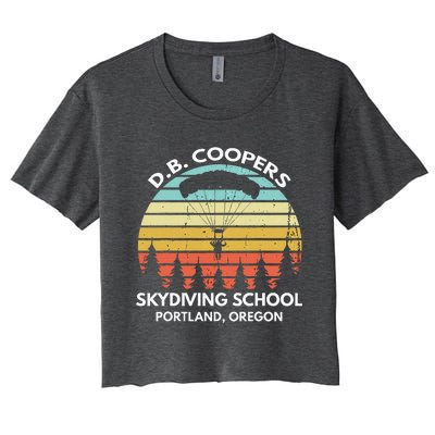 D. B. Coopers Skydiving School Portland Oregon Women's Crop Top Tee