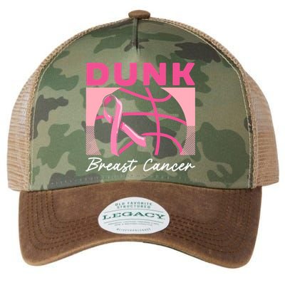 Dunk Breast Cancer Basketball Player Breast Cancer Awareness Legacy Tie Dye Trucker Hat