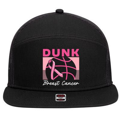Dunk Breast Cancer Basketball Player Breast Cancer Awareness 7 Panel Mesh Trucker Snapback Hat