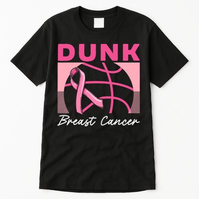 Dunk Breast Cancer Basketball Player Breast Cancer Awareness Tall T-Shirt