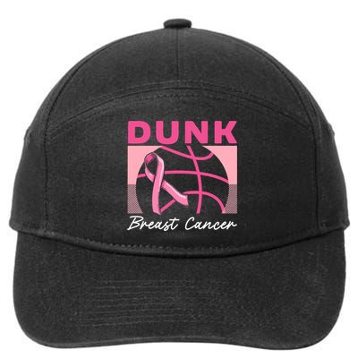 Dunk Breast Cancer Basketball Player Breast Cancer Awareness 7-Panel Snapback Hat