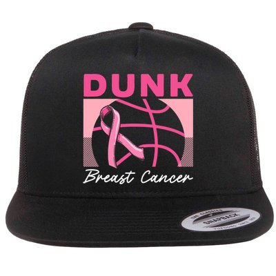 Dunk Breast Cancer Basketball Player Breast Cancer Awareness Flatbill Hat