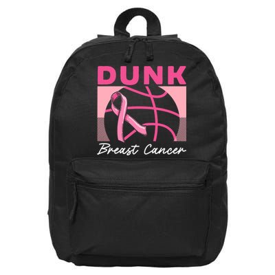 Dunk Breast Cancer Basketball Player Breast Cancer Awareness 16 in Basic Backpack