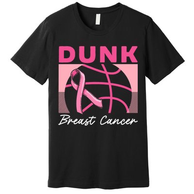 Dunk Breast Cancer Basketball Player Breast Cancer Awareness Premium T-Shirt