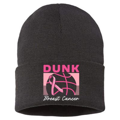 Dunk Breast Cancer Basketball Player Breast Cancer Awareness Sustainable Knit Beanie