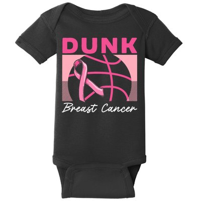 Dunk Breast Cancer Basketball Player Breast Cancer Awareness Baby Bodysuit