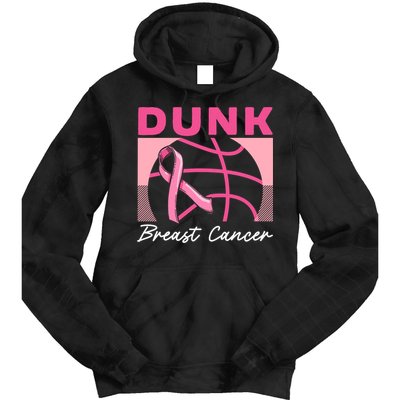 Dunk Breast Cancer Basketball Player Breast Cancer Awareness Tie Dye Hoodie