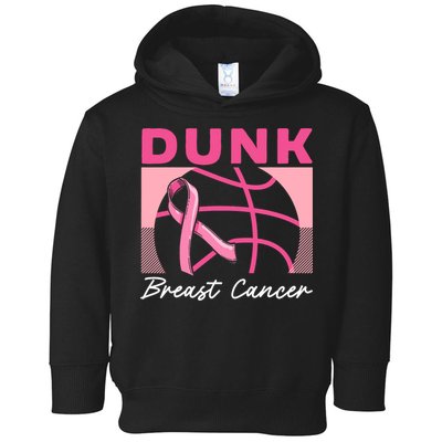 Dunk Breast Cancer Basketball Player Breast Cancer Awareness Toddler Hoodie