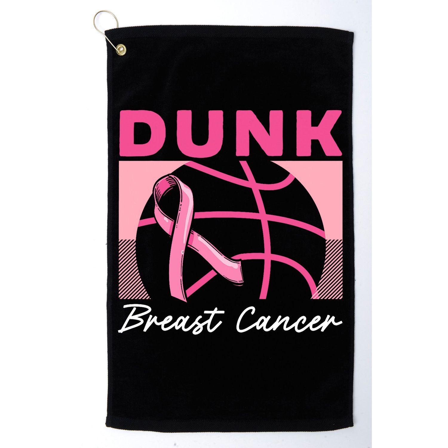 Dunk Breast Cancer Basketball Player Breast Cancer Awareness Golf Towel