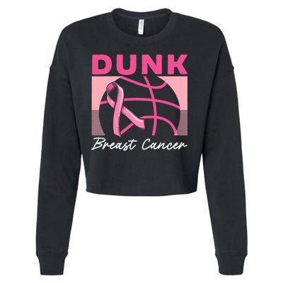 Dunk Breast Cancer Basketball Player Breast Cancer Awareness Cropped Pullover Crew