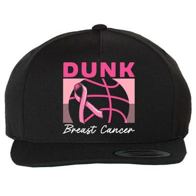 Dunk Breast Cancer Basketball Player Breast Cancer Awareness Wool Snapback Cap