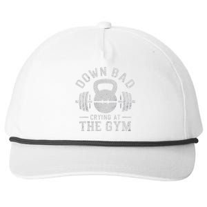 Down Bad Crying At The Gym Snapback Five-Panel Rope Hat