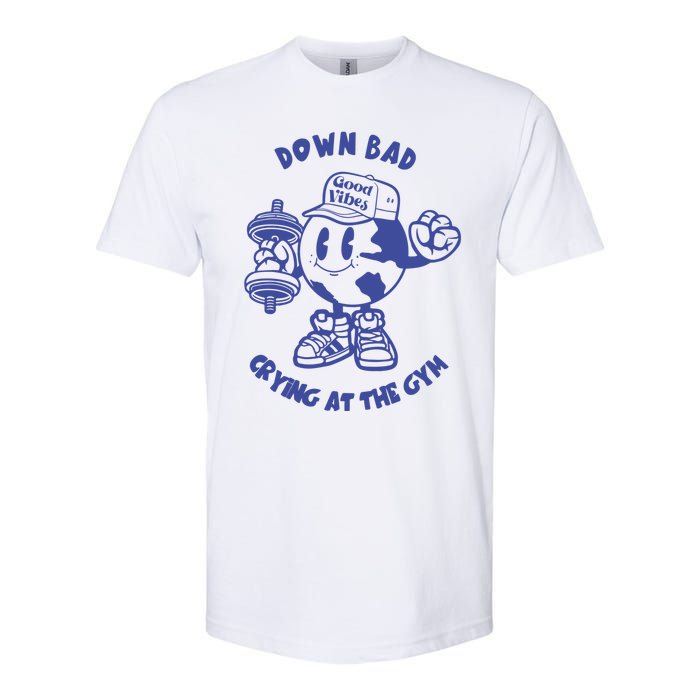 Down Bad Crying At The Gym Good Vibes Ttpd Softstyle CVC T-Shirt