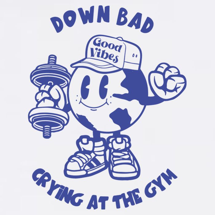 Down Bad Crying At The Gym Good Vibes Ttpd T-Shirt