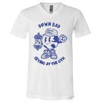 Down Bad Crying At The Gym Good Vibes Ttpd V-Neck T-Shirt