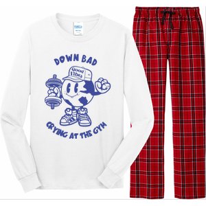 Down Bad Crying At The Gym Good Vibes Ttpd Long Sleeve Pajama Set