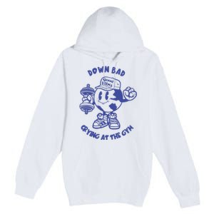 Down Bad Crying At The Gym Good Vibes Ttpd Premium Pullover Hoodie