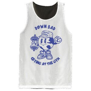 Down Bad Crying At The Gym Good Vibes Ttpd Mesh Reversible Basketball Jersey Tank