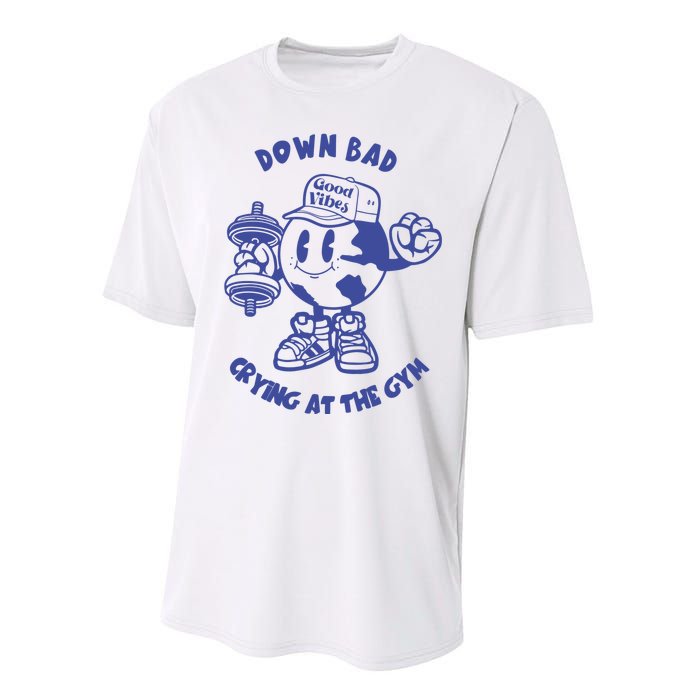 Down Bad Crying At The Gym Good Vibes Ttpd Performance Sprint T-Shirt