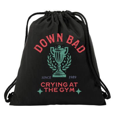 Down Bad Crying At The Gym Since 1989 Ttpd Drawstring Bag
