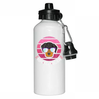 Daschund Breast Cancer Survivor Gift Aluminum Water Bottle