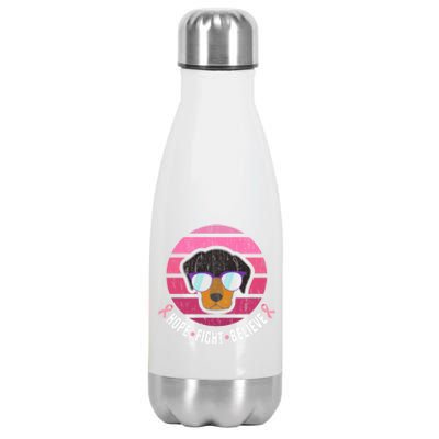 Daschund Breast Cancer Survivor Gift Stainless Steel Insulated Water Bottle