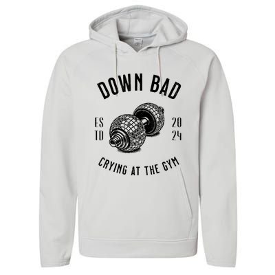 Down Bad Crying At The Gym Performance Fleece Hoodie