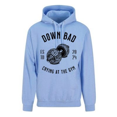 Down Bad Crying At The Gym Unisex Surf Hoodie