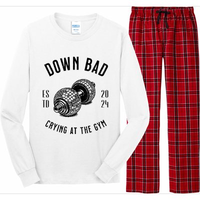 Down Bad Crying At The Gym Long Sleeve Pajama Set