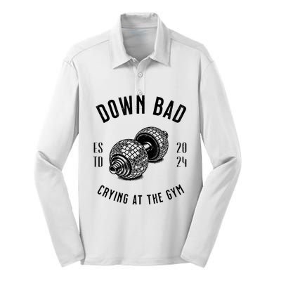 Down Bad Crying At The Gym Silk Touch Performance Long Sleeve Polo