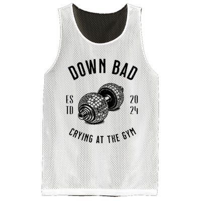 Down Bad Crying At The Gym Mesh Reversible Basketball Jersey Tank