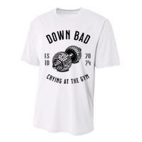 Down Bad Crying At The Gym Performance Sprint T-Shirt